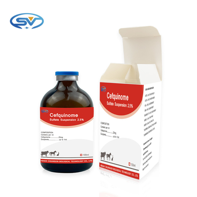 Cefquinome Sulfate 2.5٪ معلق أدوية بيطرية عن طريق الحقن للأبقار عجول الأغنام الخيول والكلاب والقطط