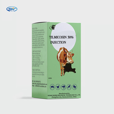 الأدوية البيطرية عن طريق الحقن الماشية التيلميكوسين الفوسفات تحت الجلد حقن التيلميكوسين 30٪ CAS108050-54-0
