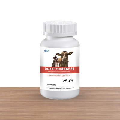 دوكسيسيكلين هيدروكلورايد البيطرية قرص 50 ملغ دواء للحيوانات الأليفة