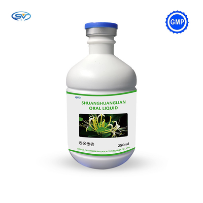 دواء الحل الفموي Shuanghuanglian Oral Liquid Herbal Medicine 1000ml للحيوان مع GMP