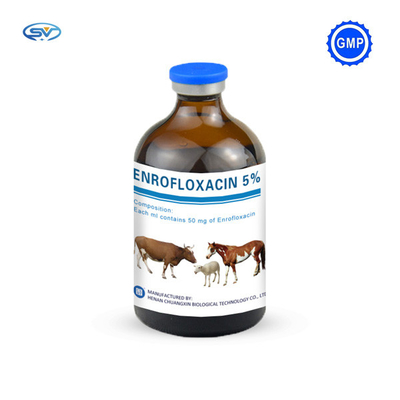 الأدوية البيطرية عن طريق الحقن حقن إنروفلوكساسين 50 ملغ 50 مل / 100 مل لخيول الماشية