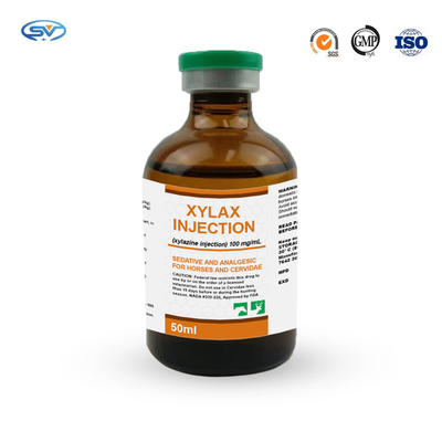الأدوية البيطرية عن طريق الحقن Xylazine HCl Injection 100mg / Ml Xylazine Hydrochloride Injection للخيول