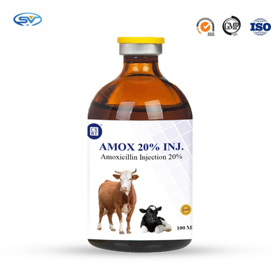 20٪ 100 مللي أدوية مضادة للطفيليات البيطرية حقن أموكسيسيلين لعدوى الماشية