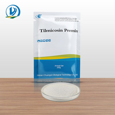20 ٪ Tilmicosin Premix المضادات الحيوية القابلة للذوبان في الماء BRD SRD المواد الخام العلف الحيواني